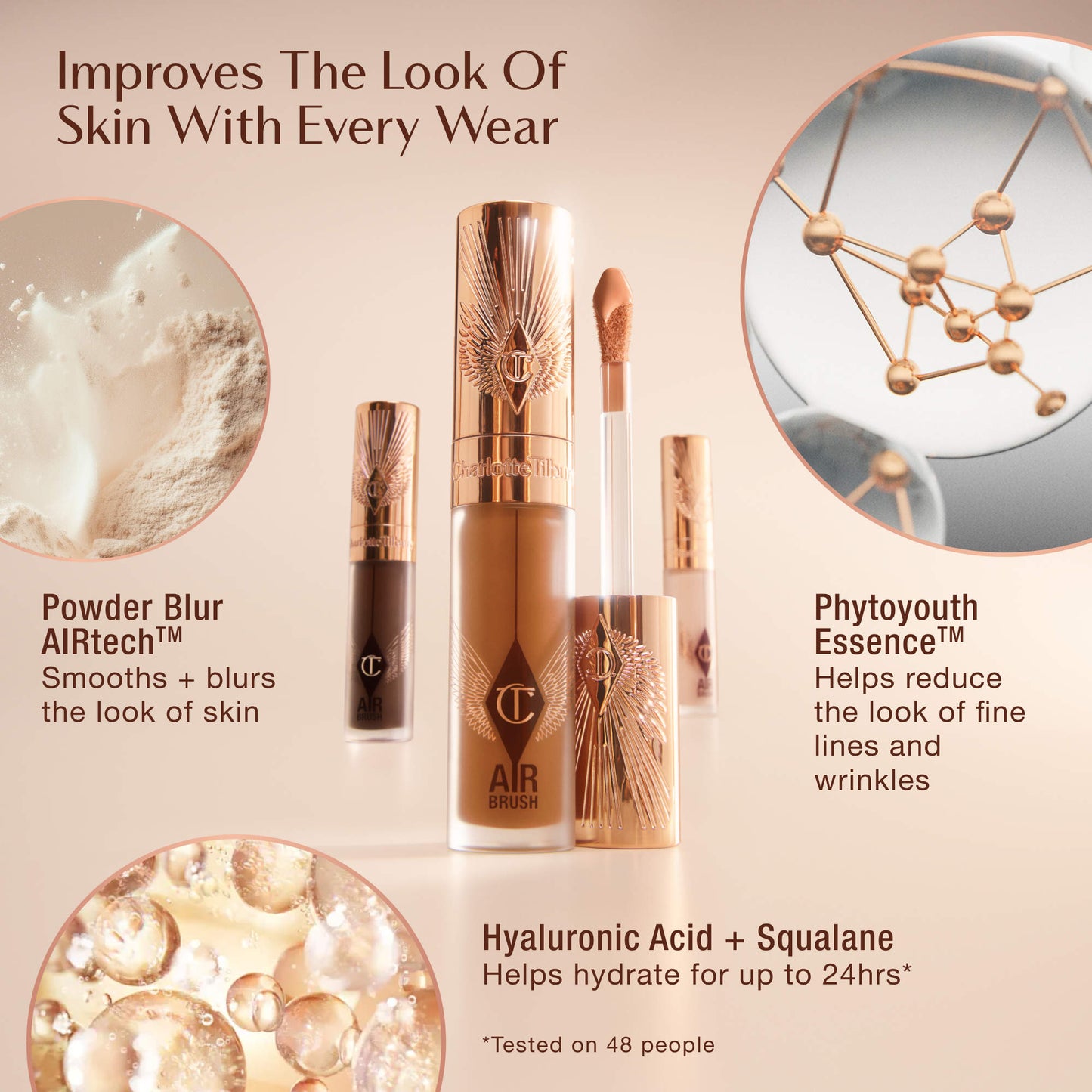 Airbrush Flawless Crease-Proof Long-Wear Blur Concealer with Hyaluronic Acid