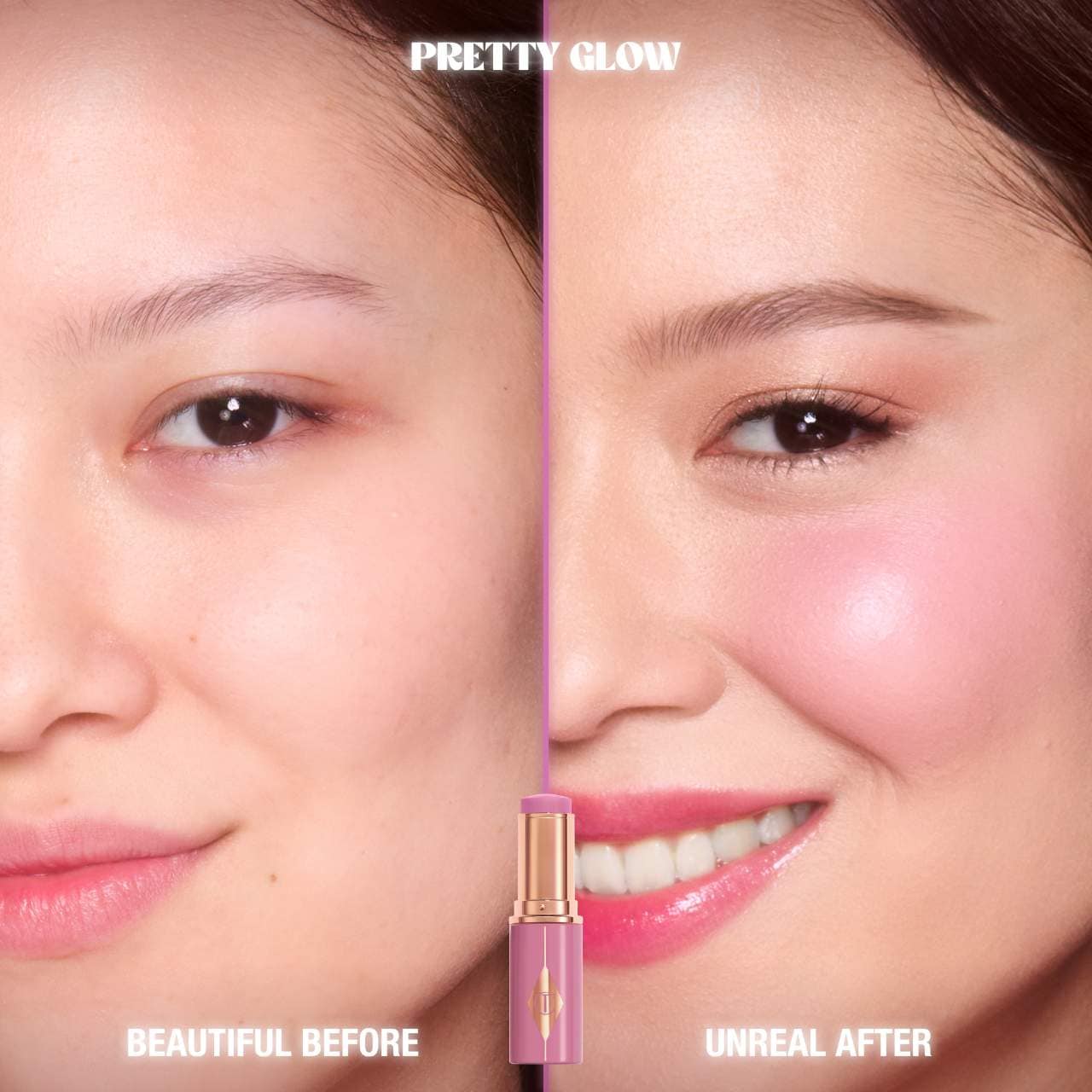 Unreal Lip + Cheek Glow Blush Stick with Hyaluronic Acid