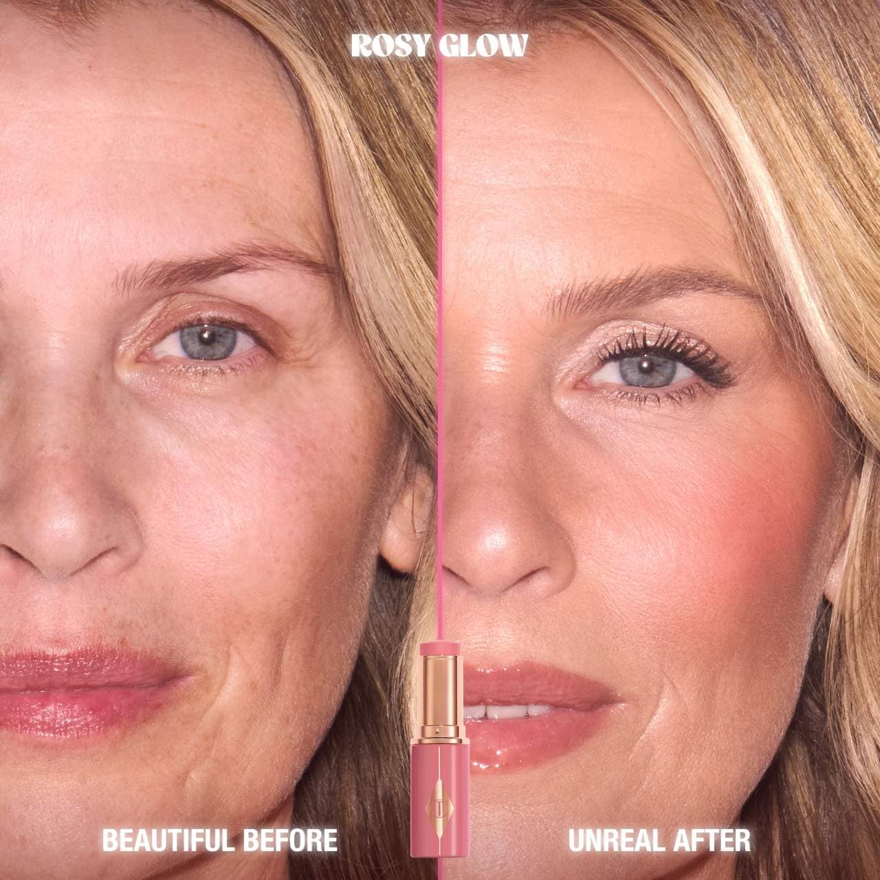 Unreal Lip + Cheek Glow Blush Stick with Hyaluronic Acid