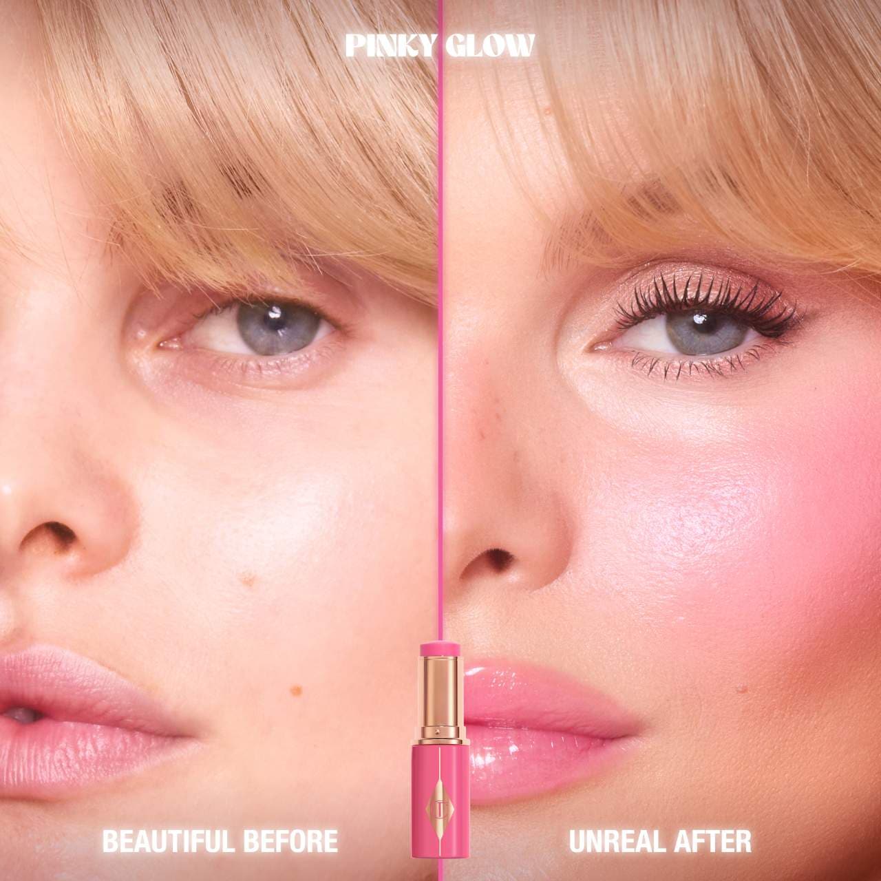 Unreal Lip + Cheek Glow Blush Stick with Hyaluronic Acid